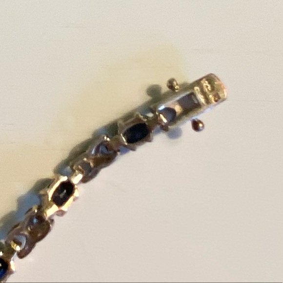 Sapphire with Diamond Accent Tennis Bracelet 💎 - Picture 5 of 5